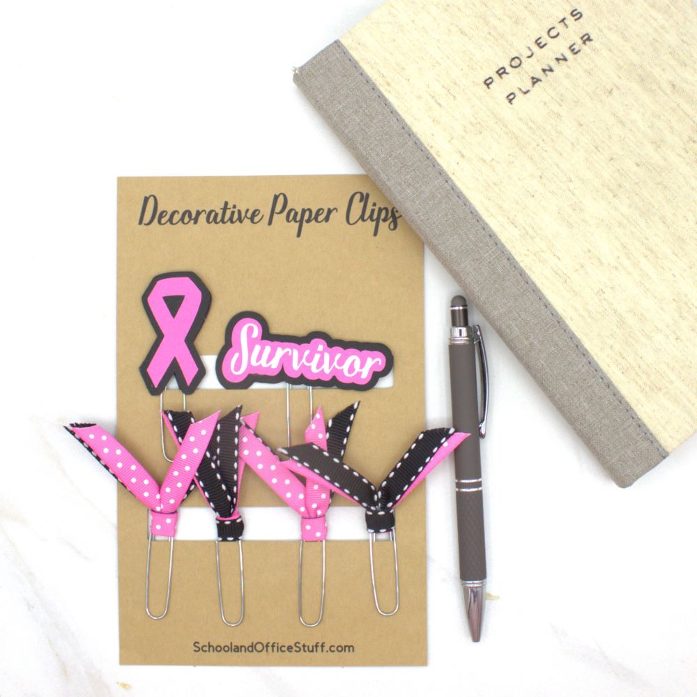 Breast Cancer Awareness Planner Clips