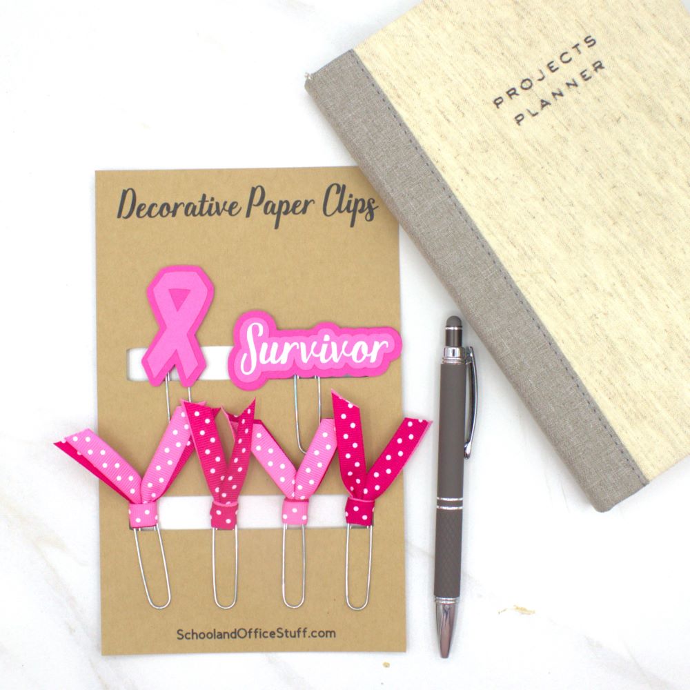 Breast Cancer Awareness Planner Clips