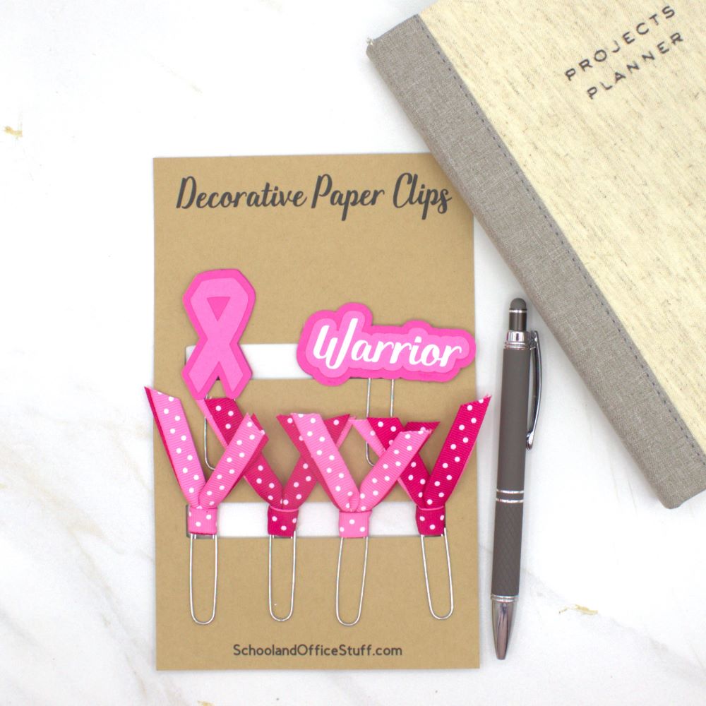 Breast Cancer Awareness Planner Clips