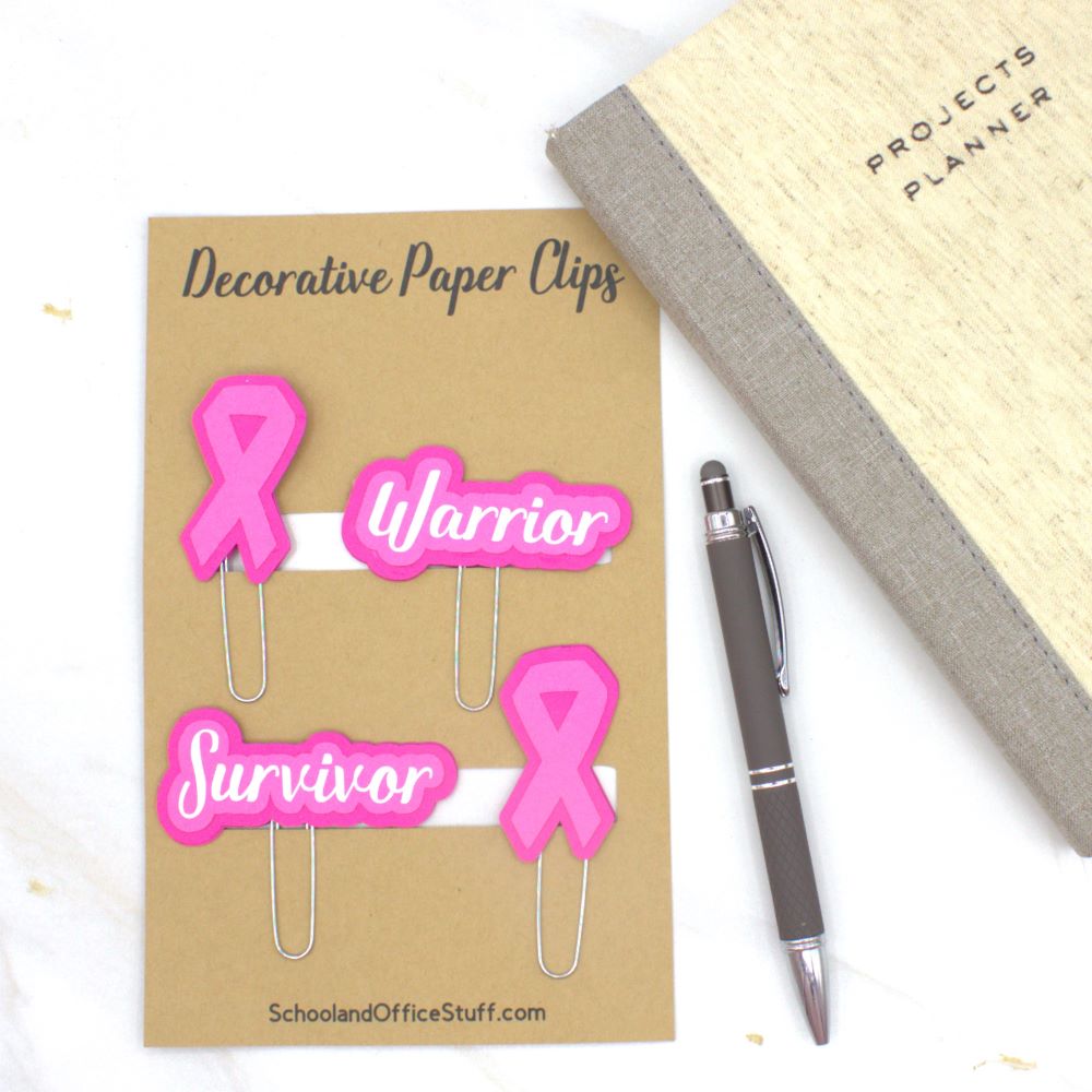 Breast Cancer Awareness Planner Clips