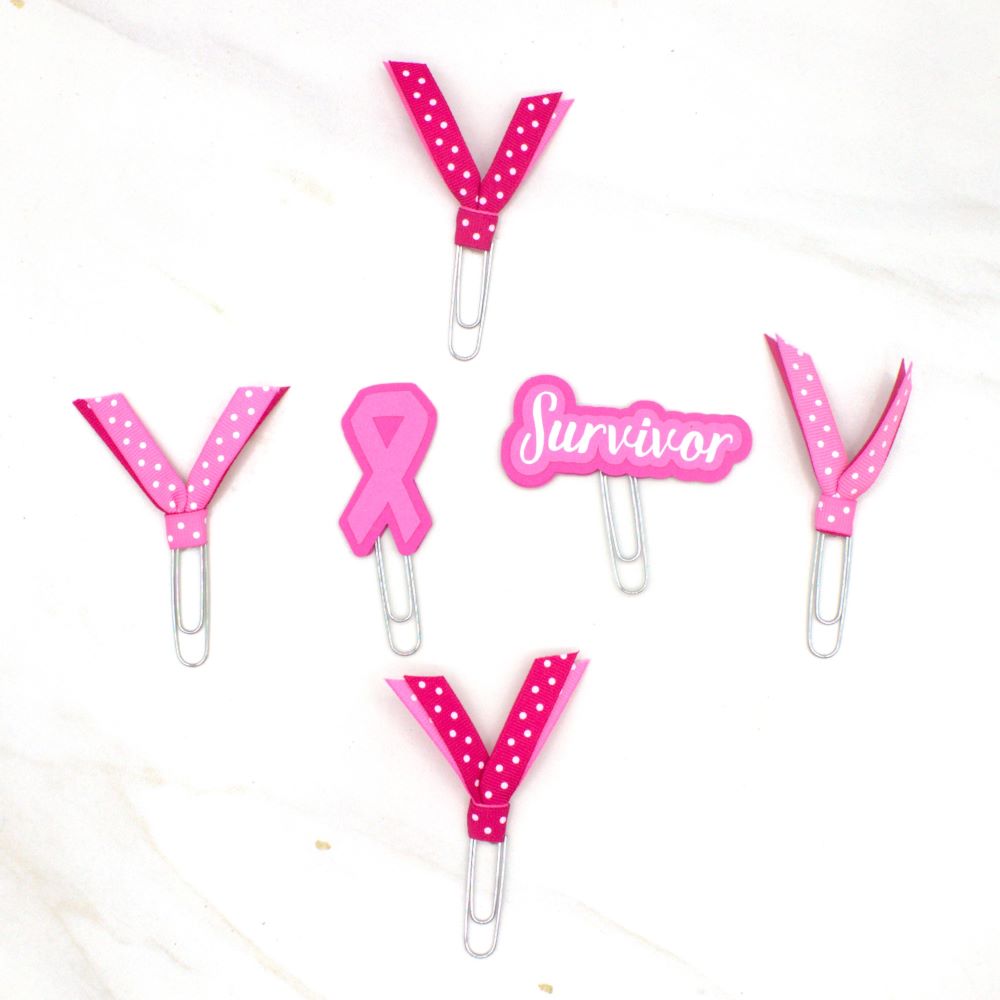 Breast Cancer Awareness Planner Clips