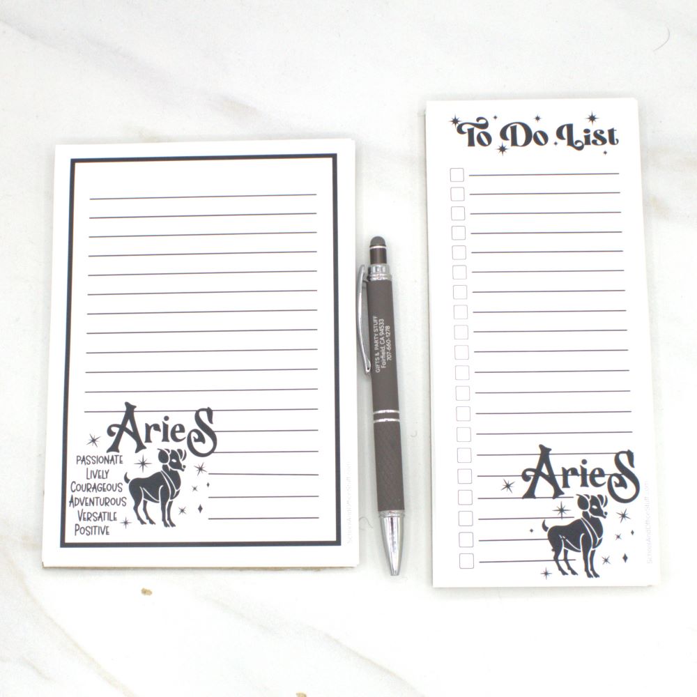 Aries Zodiac Notepad Set