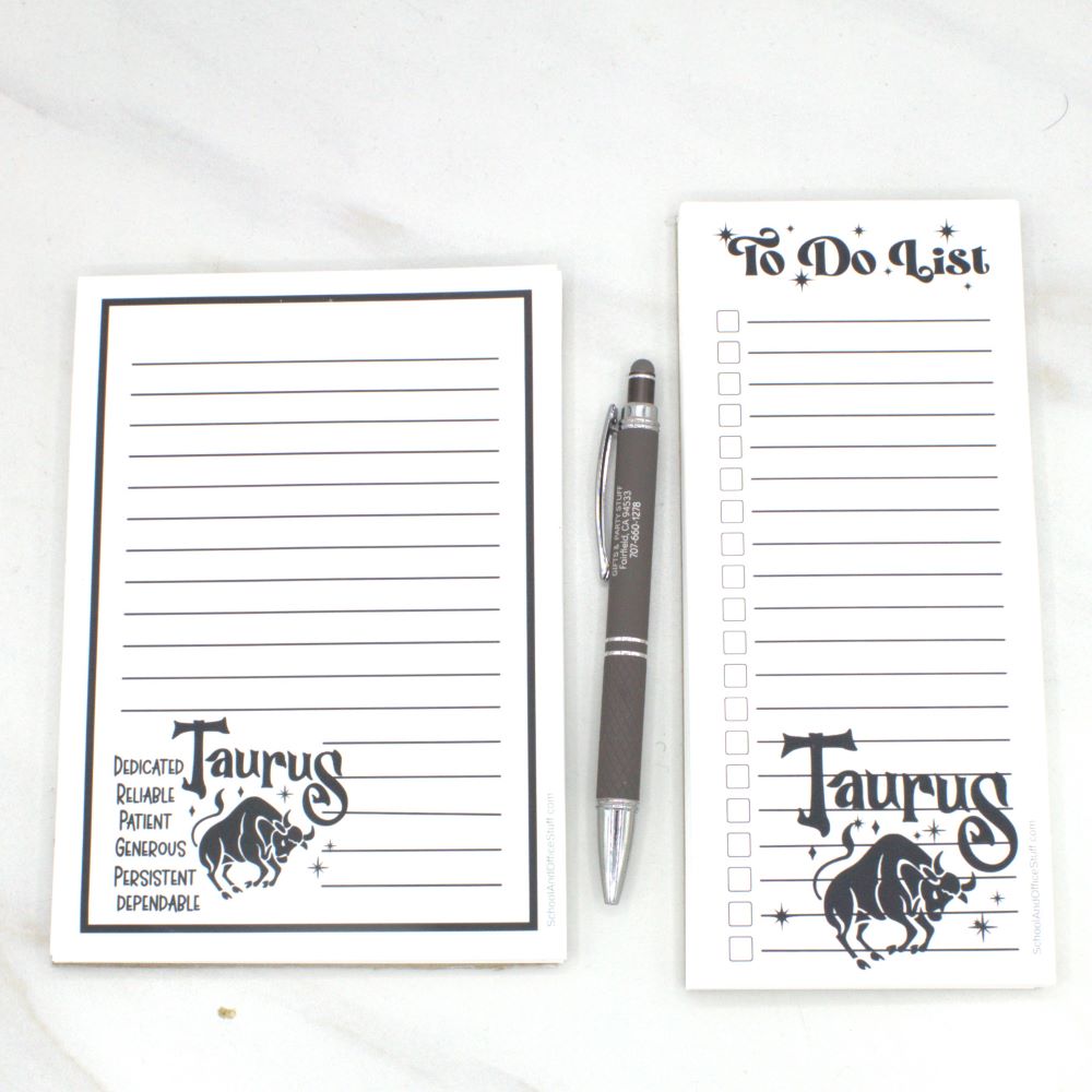 Taurus Zodiac Notepad Set