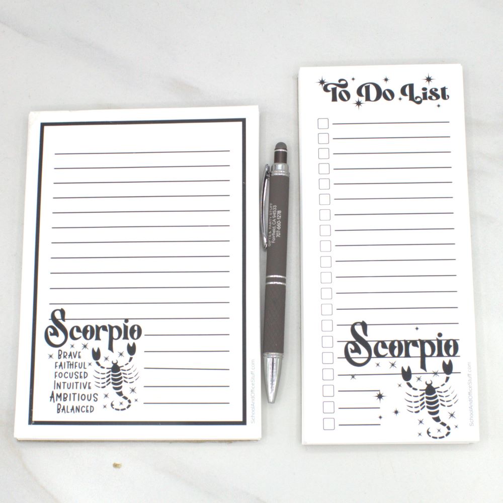 Scorpio Zodiac Notepad Set