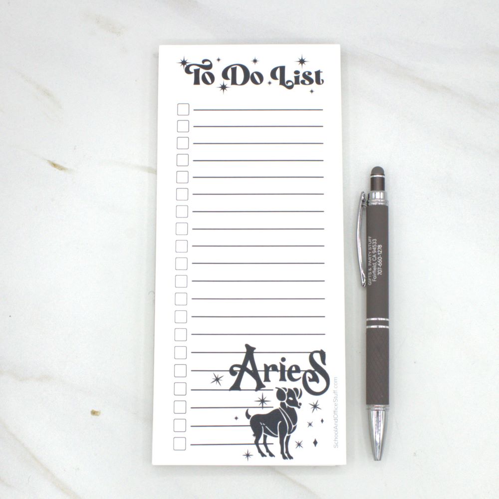 Aries Zodiac List Pad