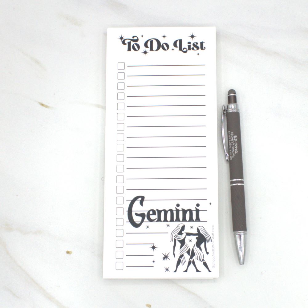 Gemini Zodiac List Pad