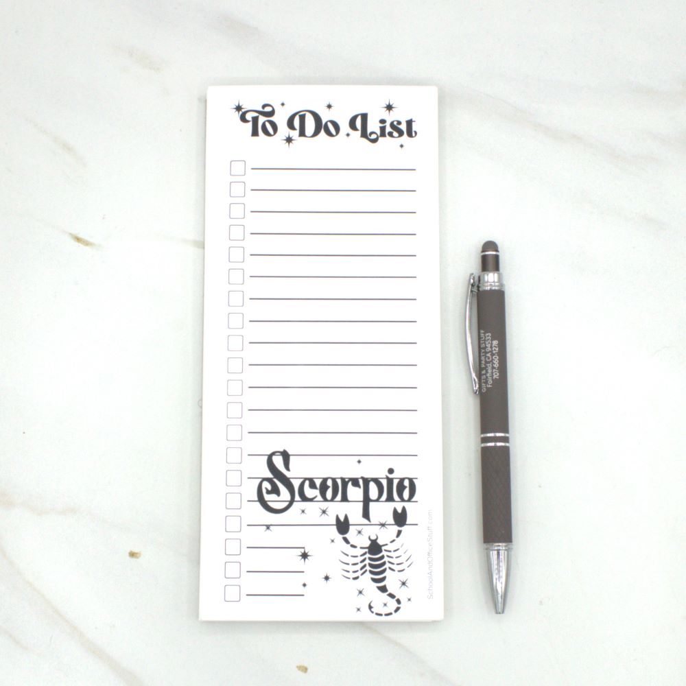 Scorpio Zodiac List Pad