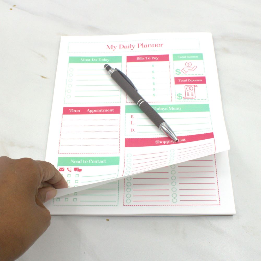 Pink and Mint Green Planner Pad