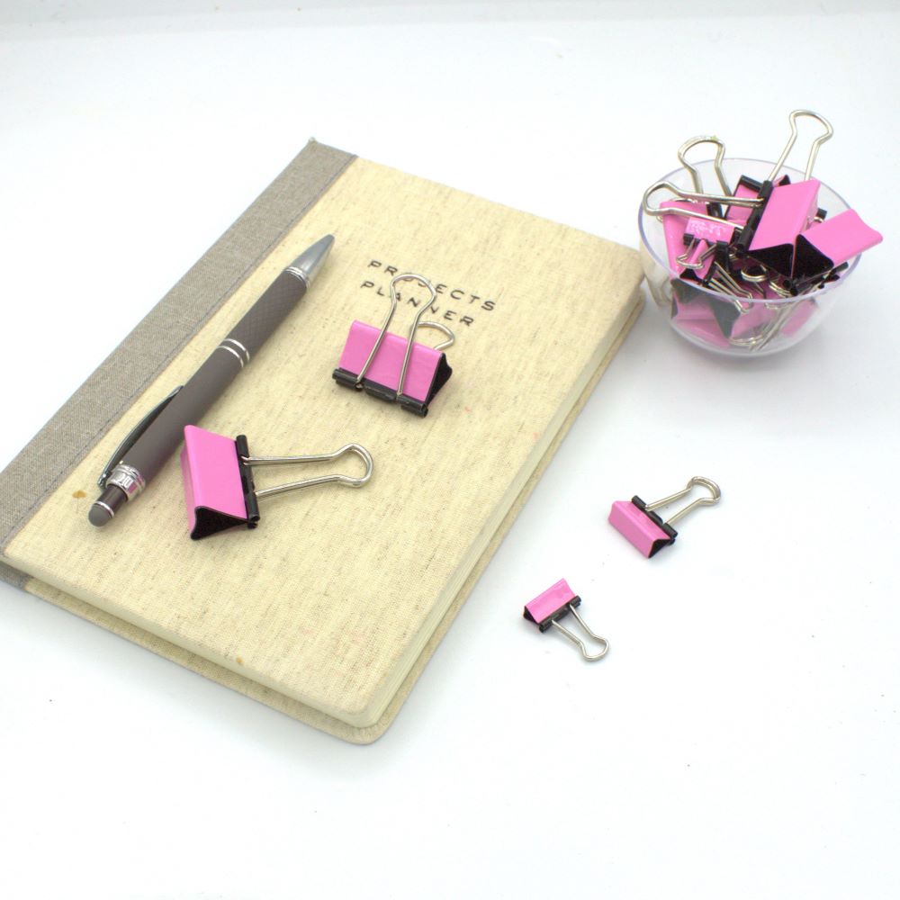 Pink Binder Clips