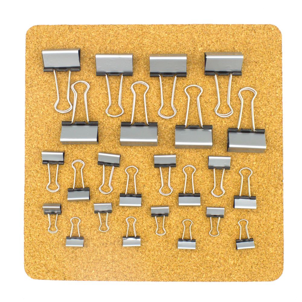 Silver Matte Binder Clips