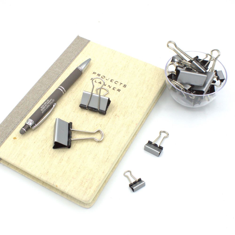 Silver Matte Binder Clips