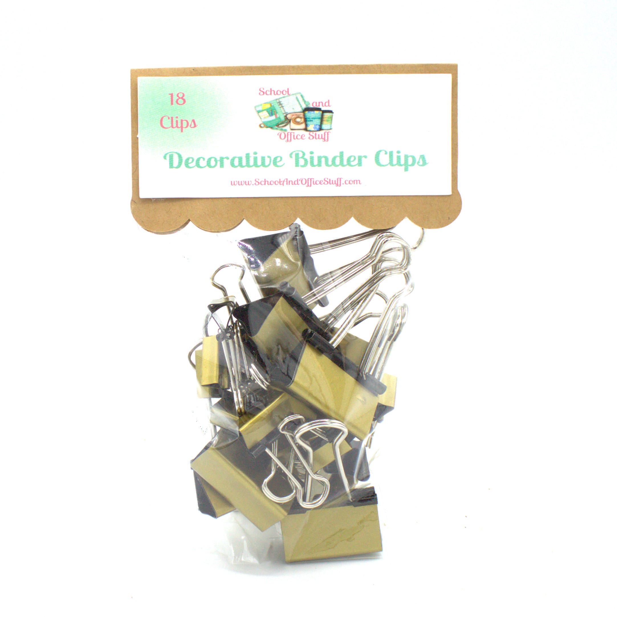 Gold Binder Clips (Matte)