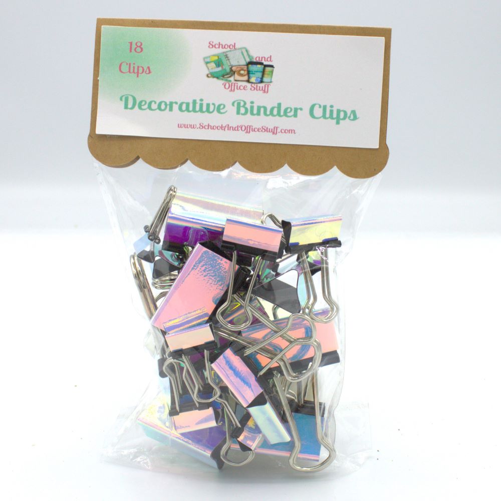 Iridescent Binder Clips