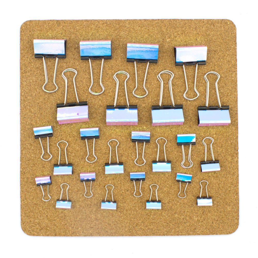 Iridescent Binder Clips