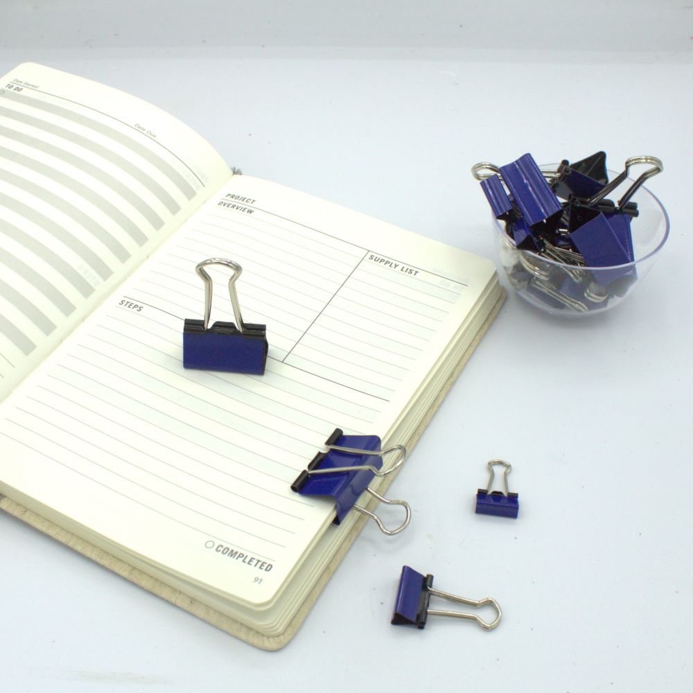 Navy Blue Binder Clips