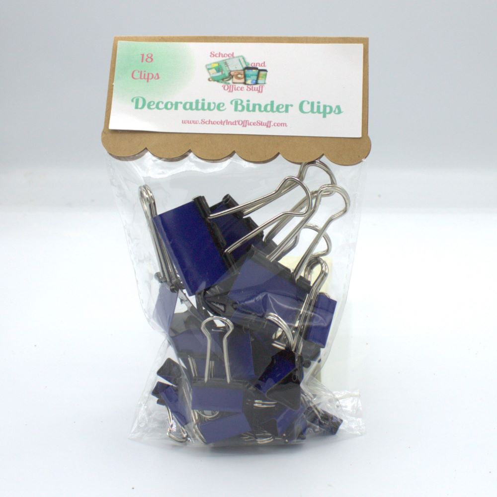 Navy Blue Binder Clips