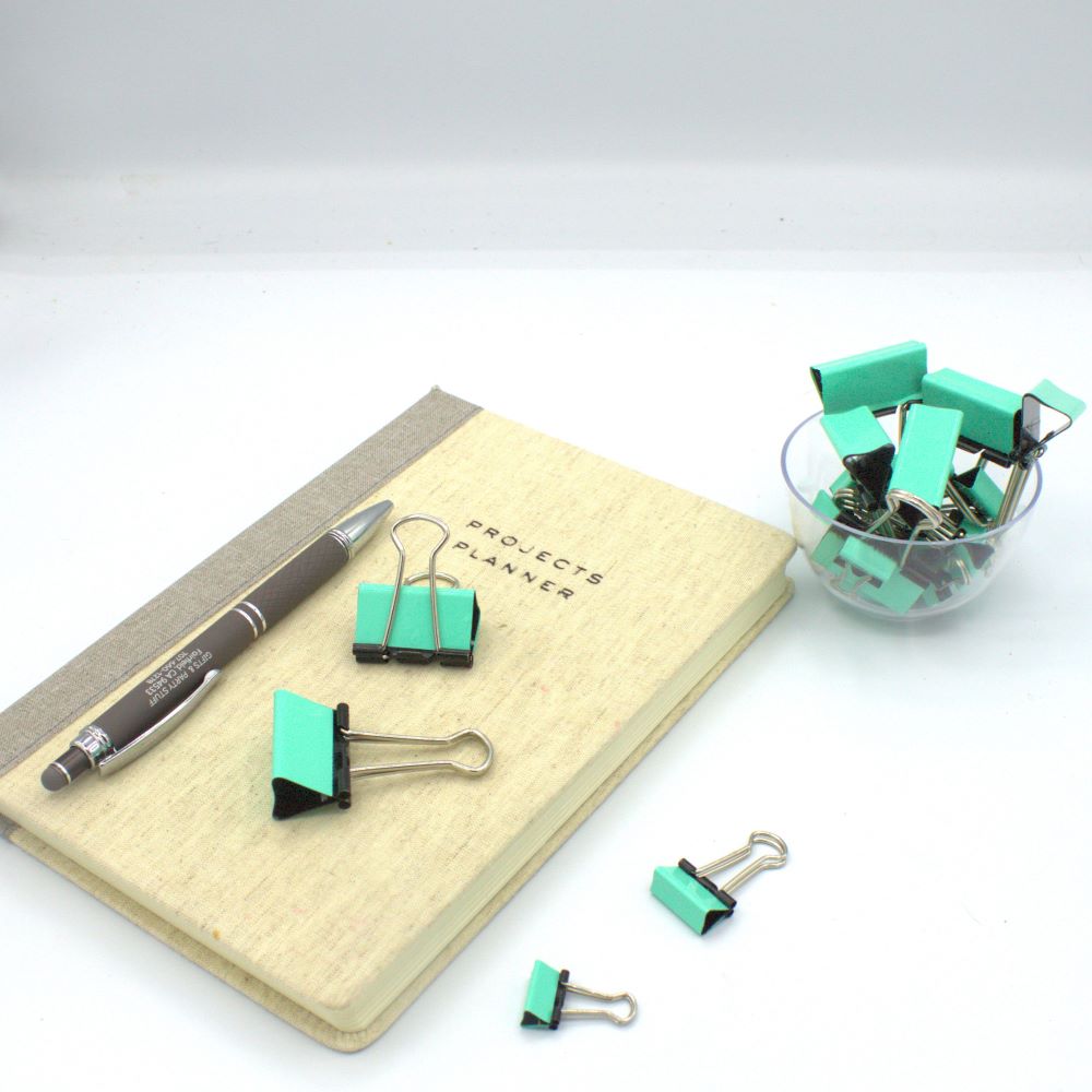 Mint Green Binder Clips