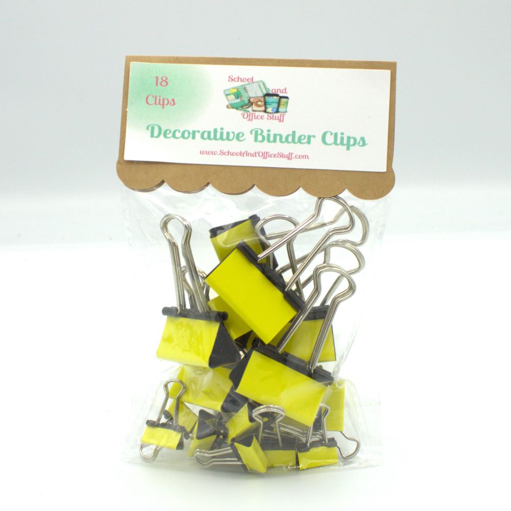 Yellow Binder Clips