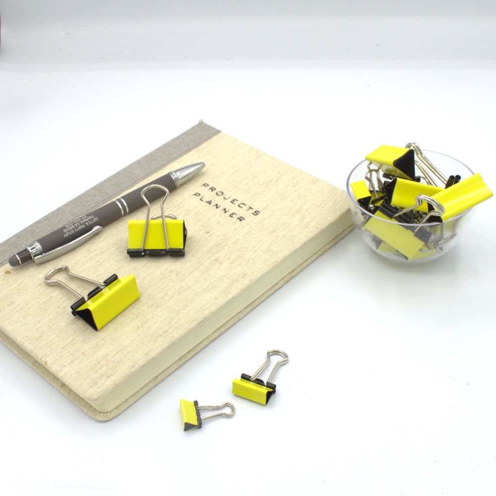 Yellow Binder Clips