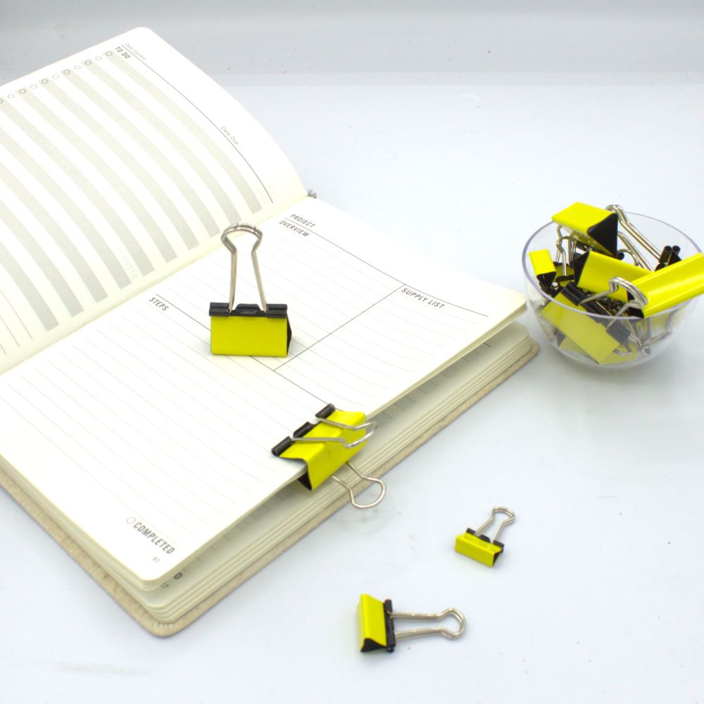 Yellow Binder Clips