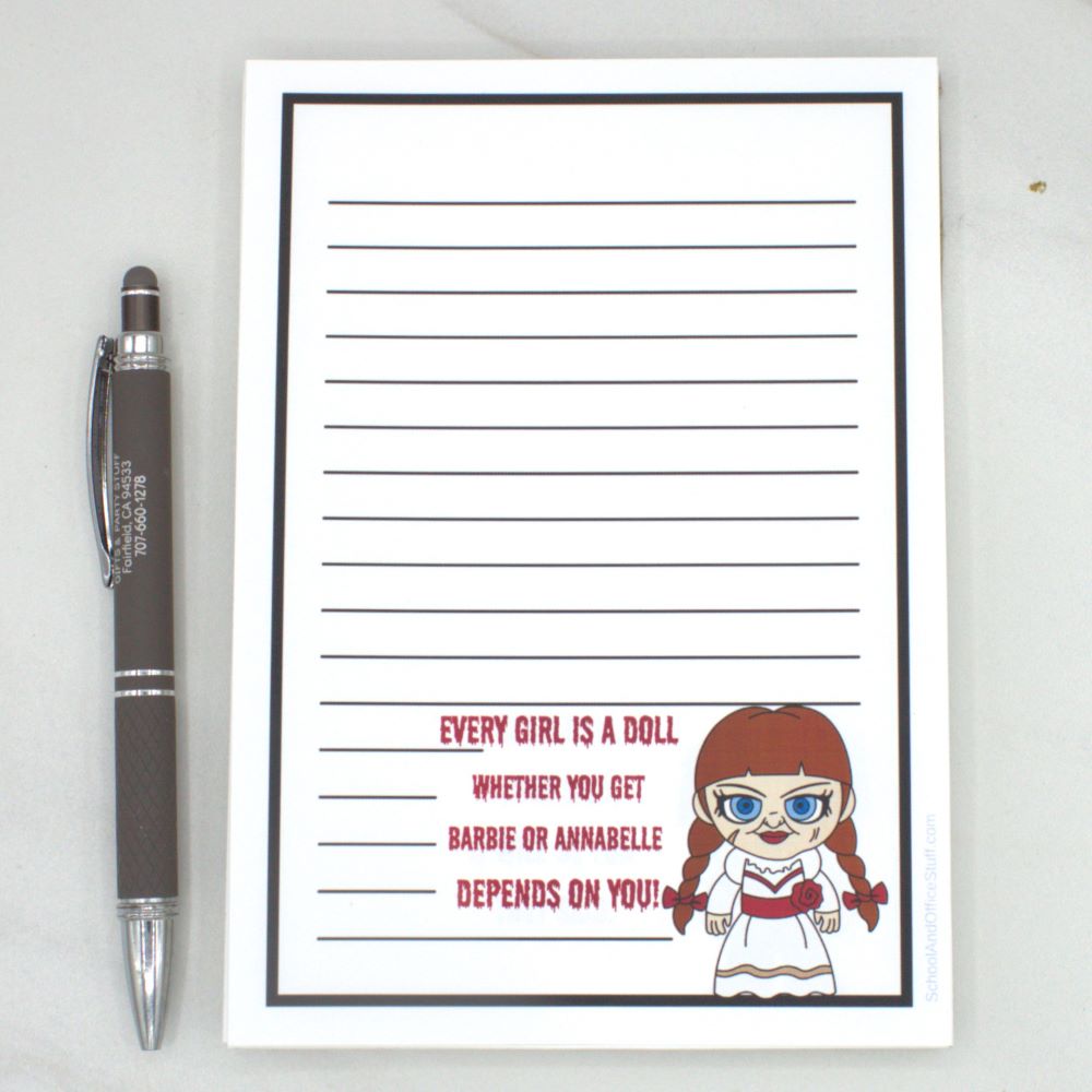 Horror Movie Villain Notepads, Annabelle