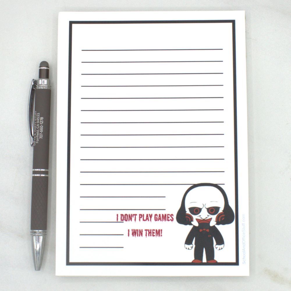 Horror Movie Villain Notepad Jigsaw