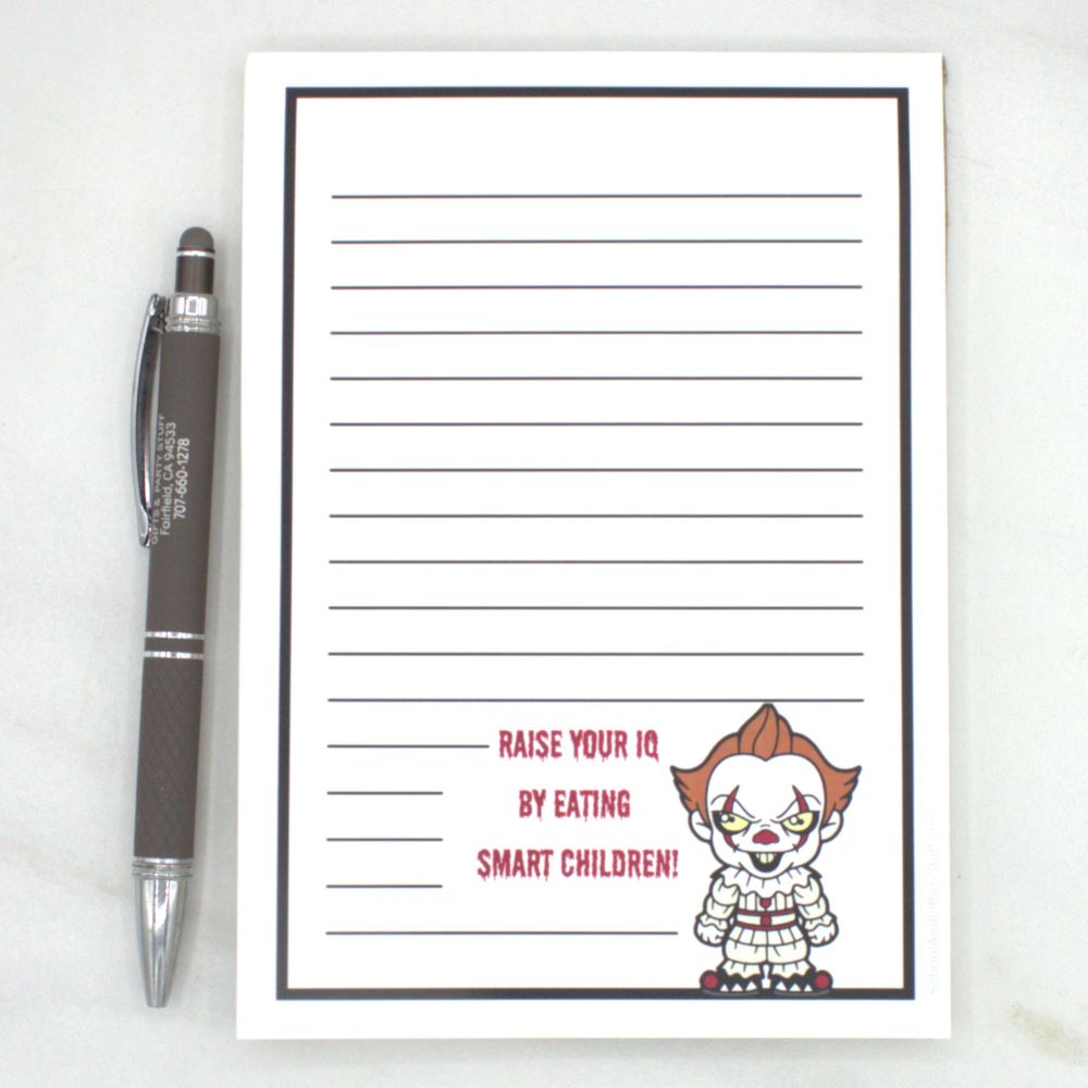 Horror Movie Villain Notepad, Pennywise