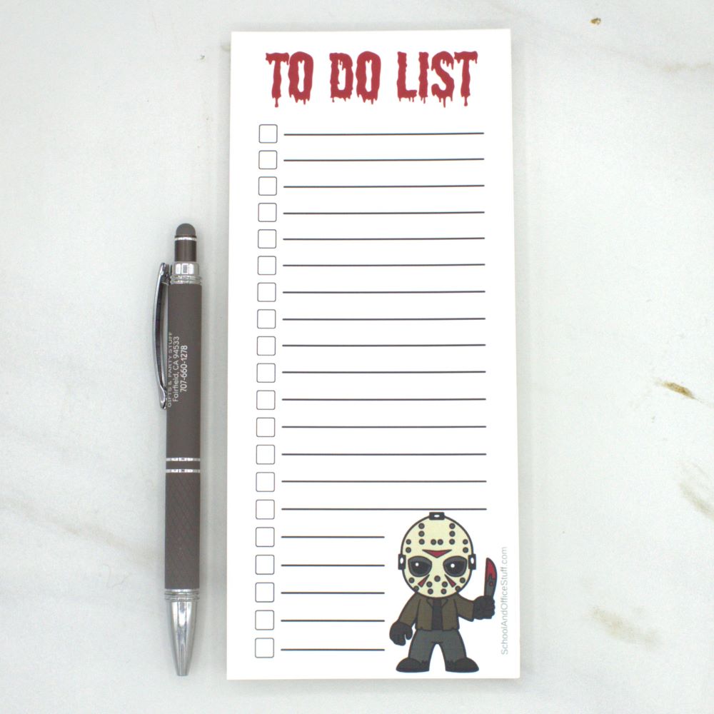 Horror Movie Villain List Pads, Jason Voorhees