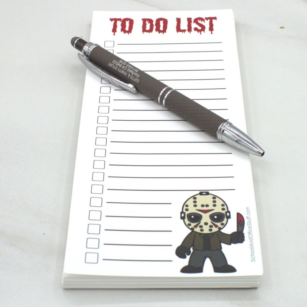 Horror Movie Villain List Pads, Jason Voorhees