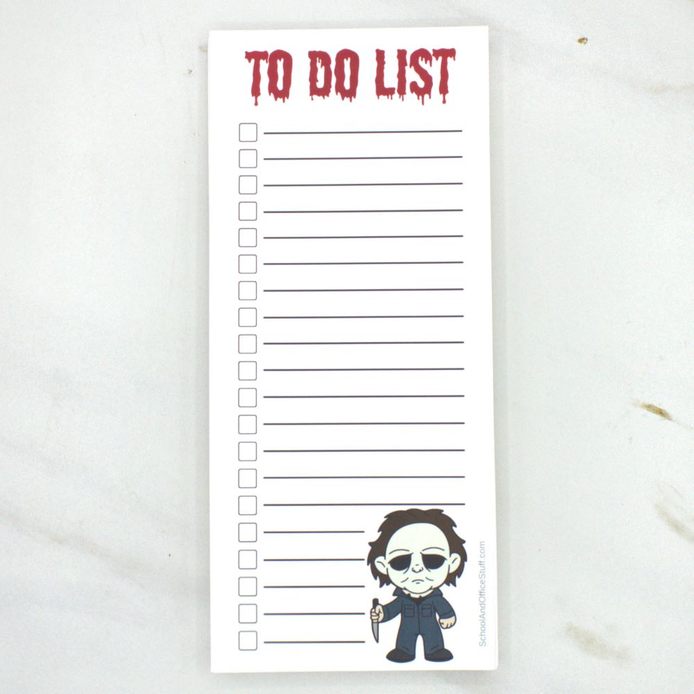 Horror Movie Villain List Pads, Michael Myers