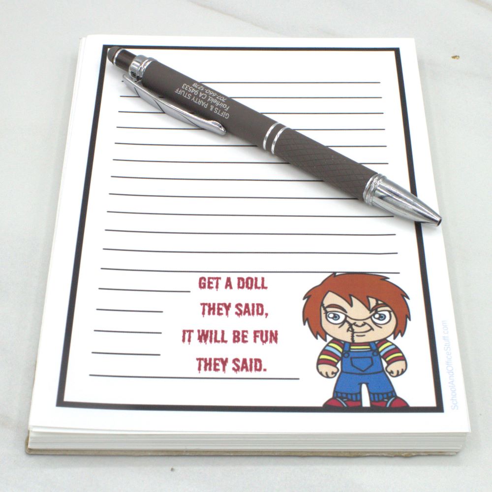 Horror Movie Villain Notepad, Chucky