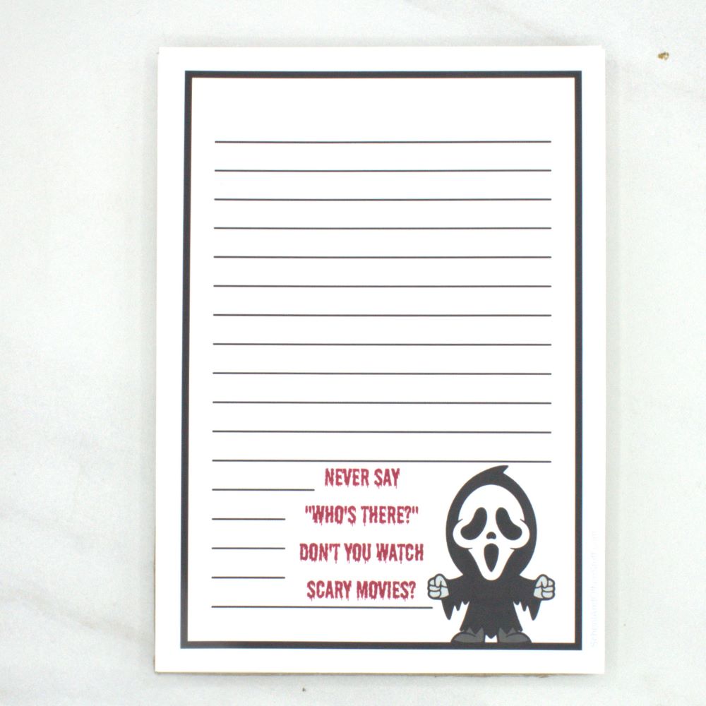 Horror Movie Villain Notepads, Ghostface