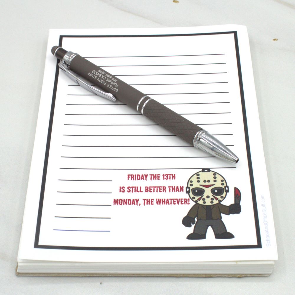 Horror Movie Villain Notepad Jason Voorhees