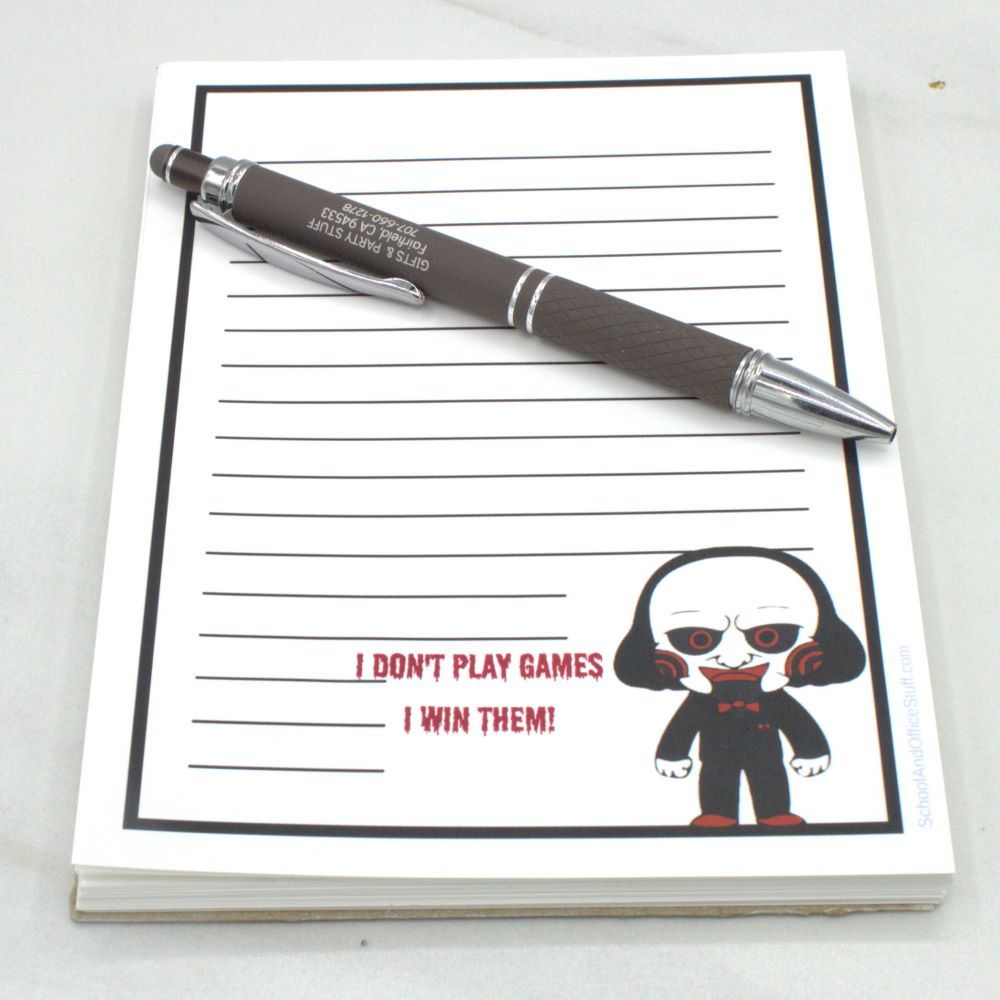 Horror Movie Villain Notepad, Jigsaw