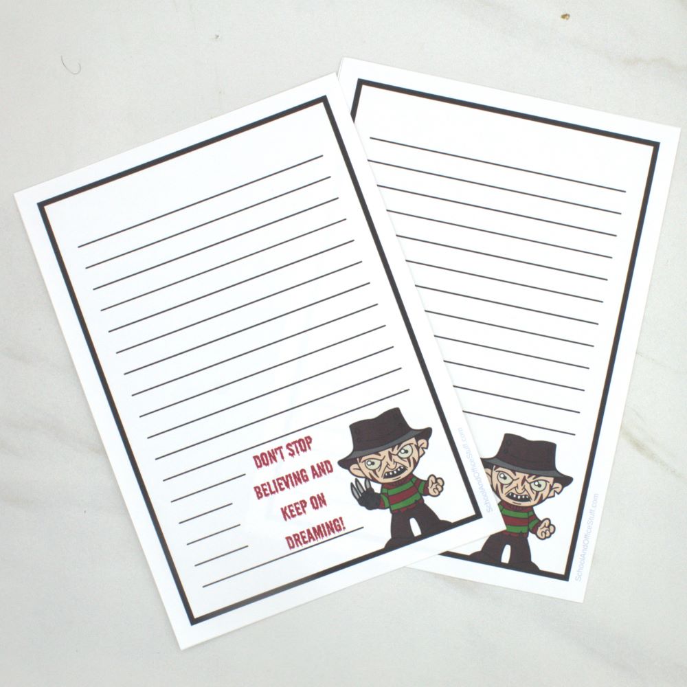 Horror Movie Villain Notepads, Freddy Krueger