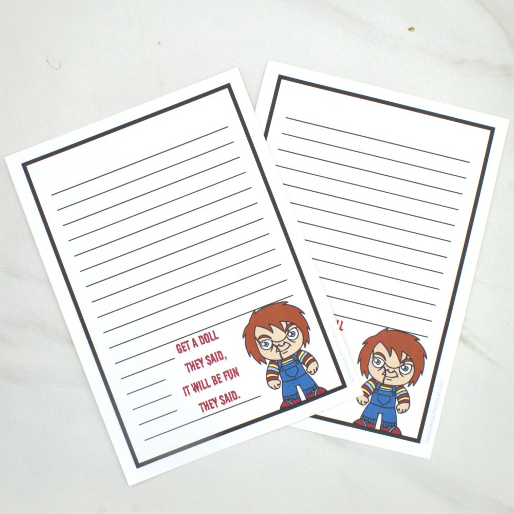 Horror Movie Villain Notepad, Chucky