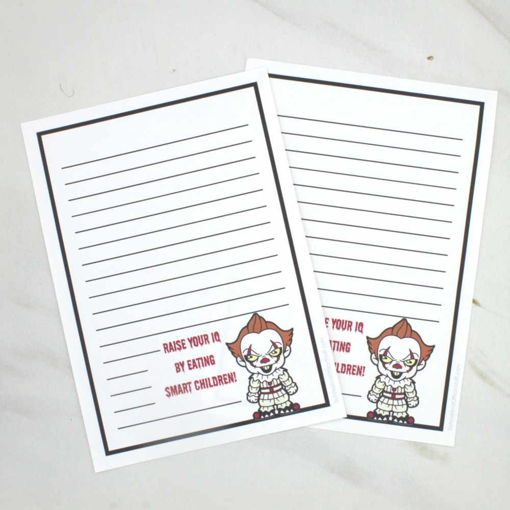 Horror Movie Villain Notepad, Pennywise