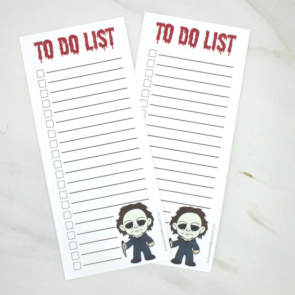 Horror Movie Villain List Pads, Michael Myers