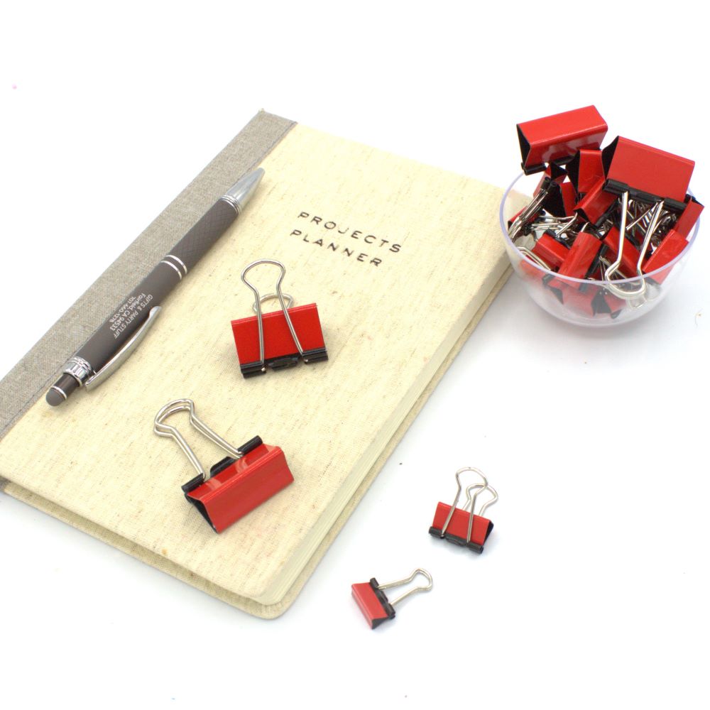 Red Binder Clips