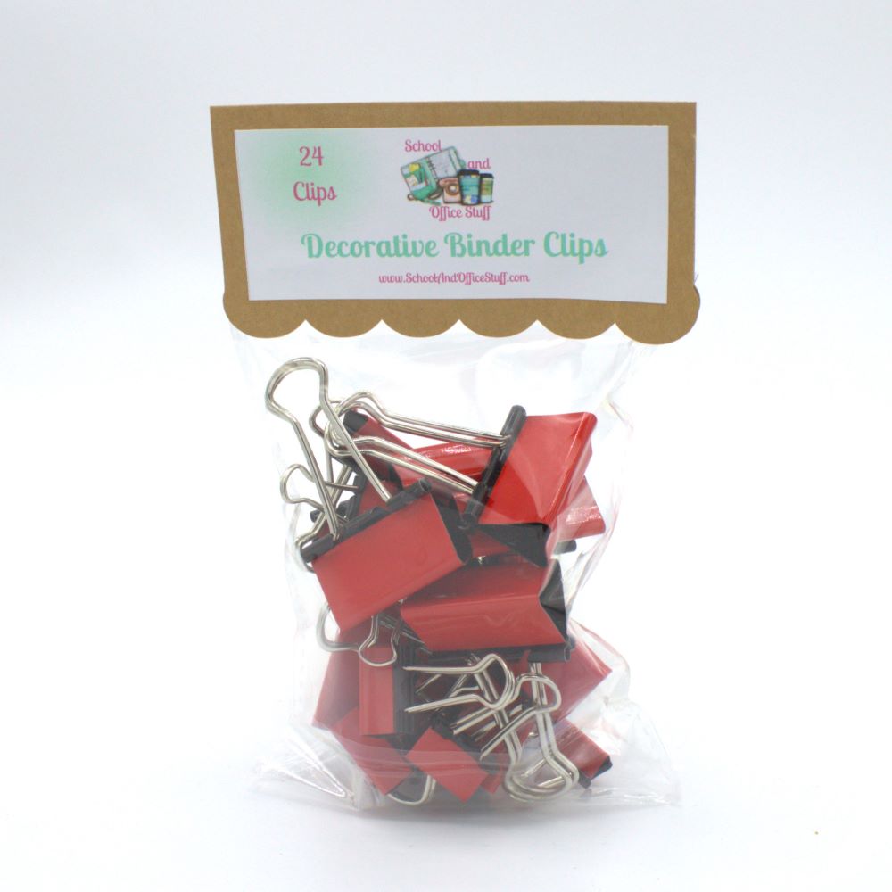 Red Binder Clips