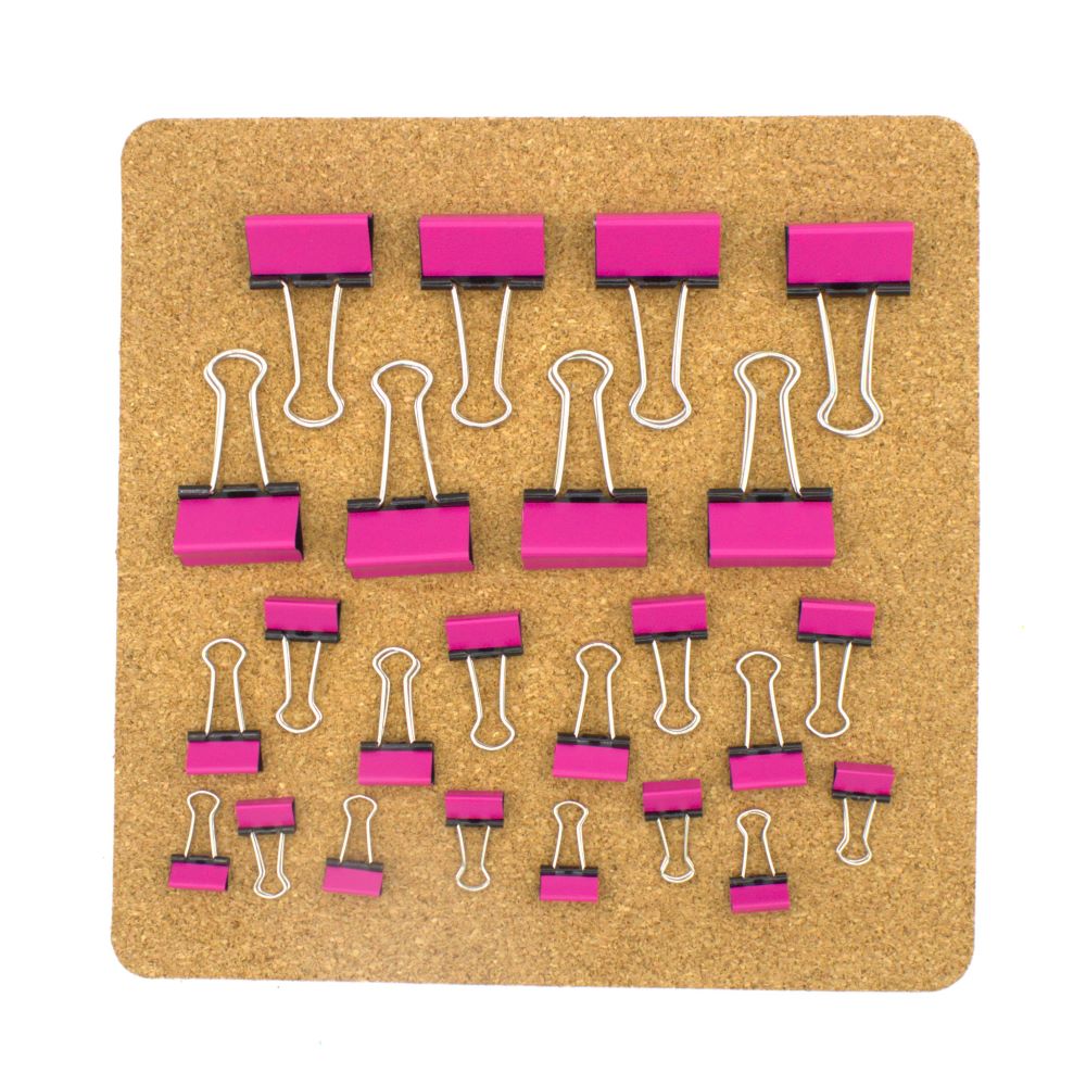 Fuchsia Binder Clips