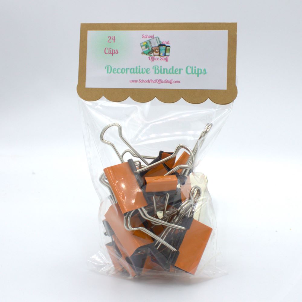 Orange Binder Clips