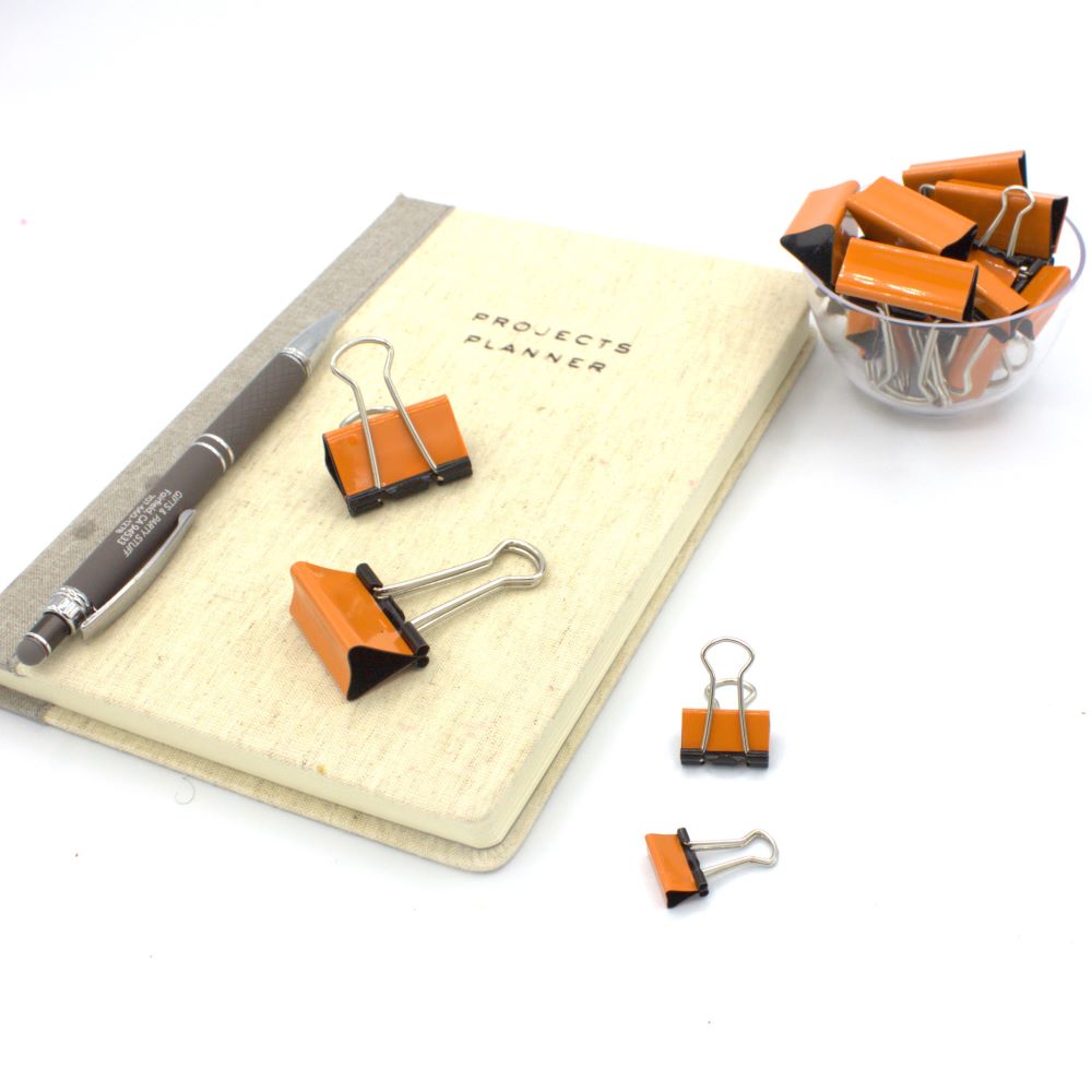 Orange Binder Clips