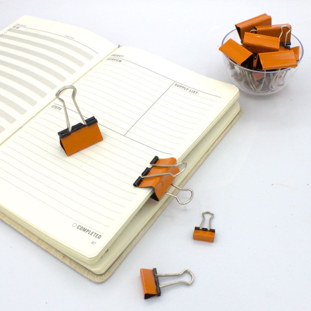 Orange Binder Clips