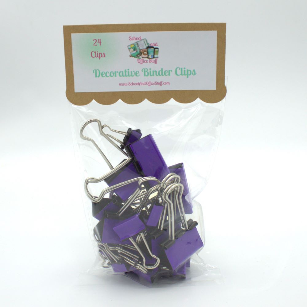 Purple Binder Clips