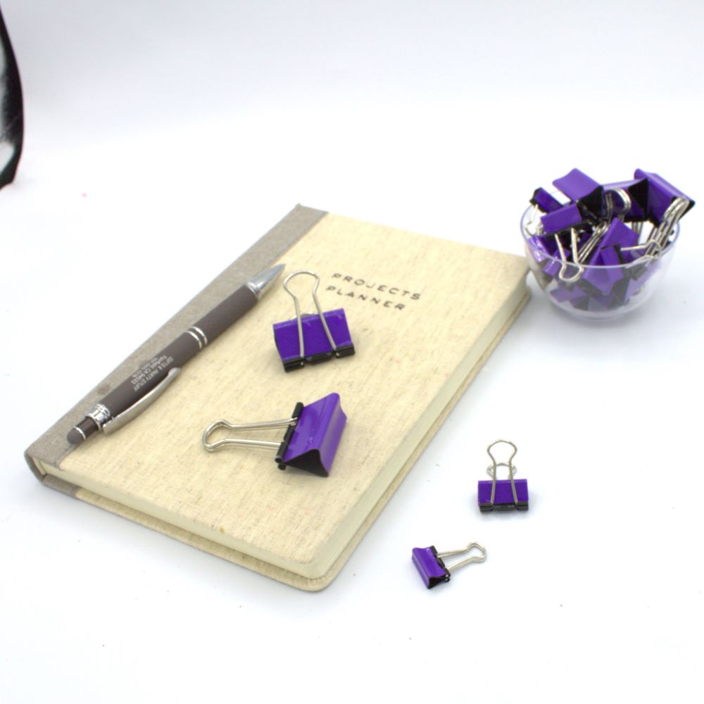 Purple Binder Clips