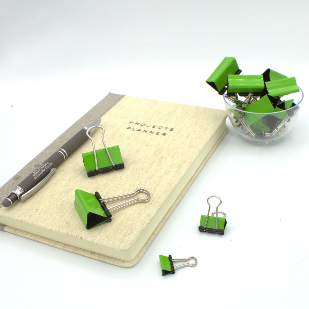 Lime Green Binder Clips