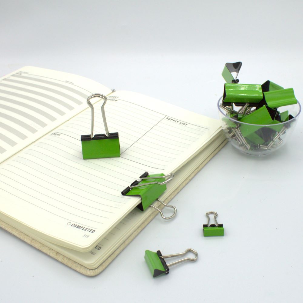 Lime Green Binder Clips