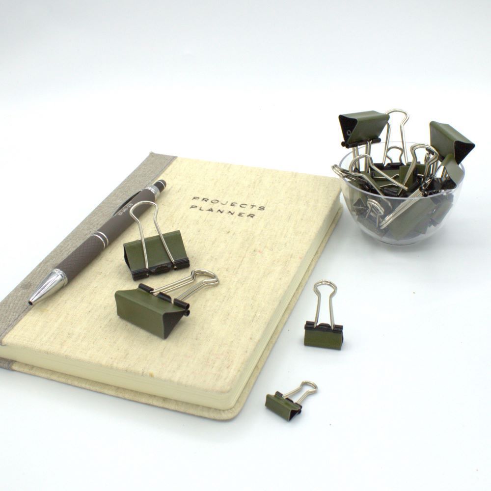 Army Green Binder Clips