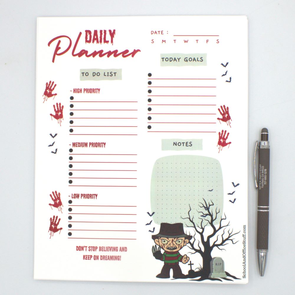 Freddy Krueger Planner Pad